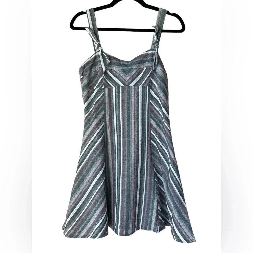 Olivaceous Striped Mini Dress Multicolor Size Small